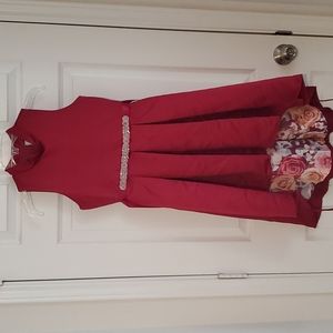 Burgundy dress